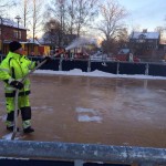 Isspolning i skolparken