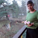 Här skördar Anna egen honung 