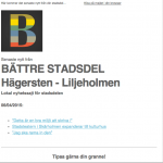 Bra start för Bättre stadsdels nyhetsbrev