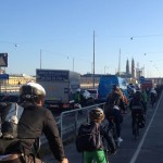 Presentregn över cykelpendlare