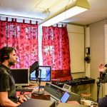 Partiledare gästade Kransens egna radiostation