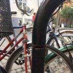 Sabotage mot cykelställ i centrum