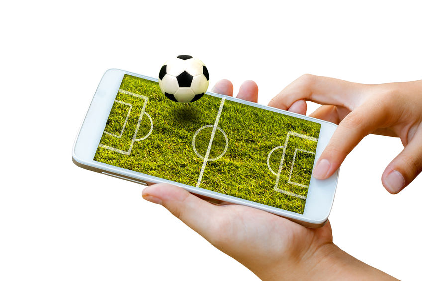 man hand hold and touch screen smart phone,