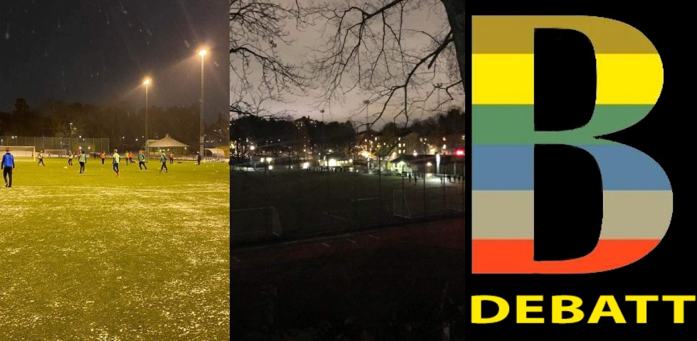 -collage debatt fotbollsplan