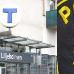 Skadegörelse på t-banevagn i Liljeholmen – en gripen