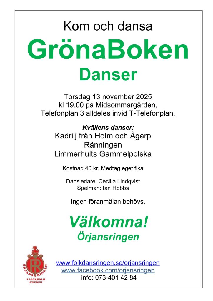 Kom och dansa GrönaBoken danser 2025-11-13
