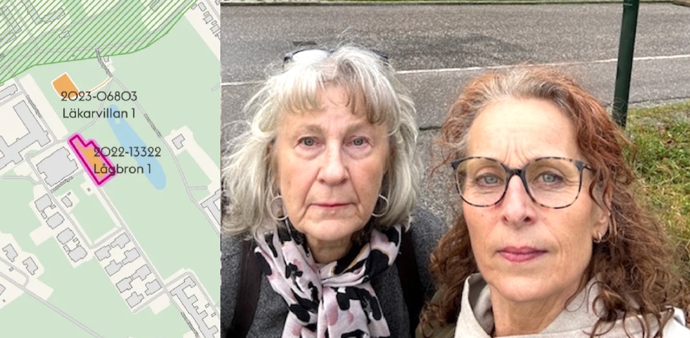 två kvinnor och karta