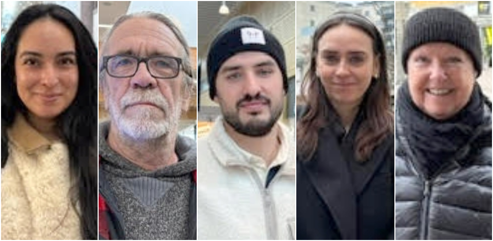 collage av fem personer