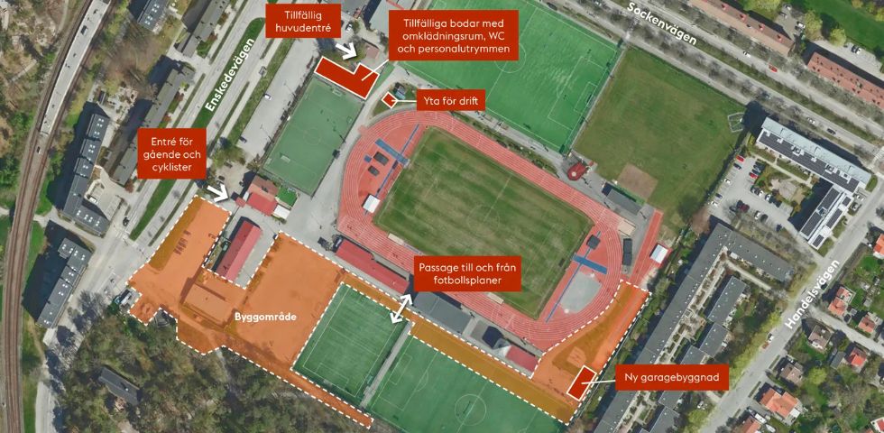 Karta över idrottshall.