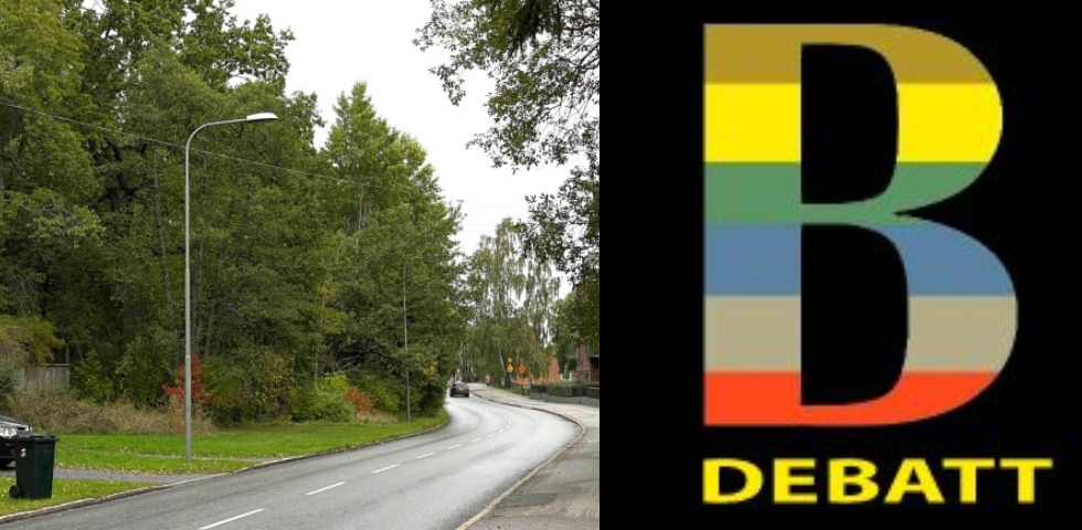 collage på väg och bättre stadsdel logga