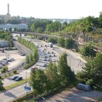 Buss kolliderade med busskur