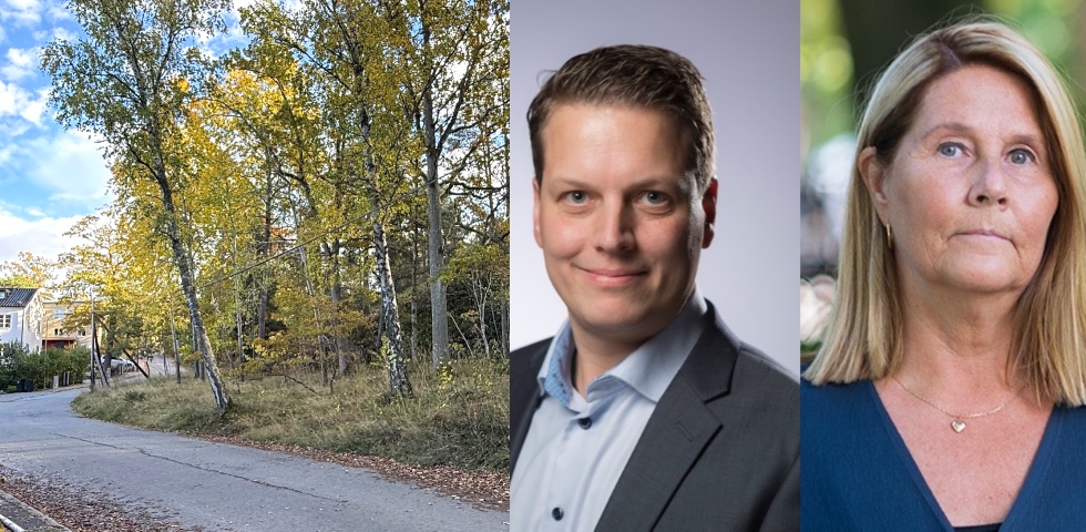 kollage två personer och grönområde